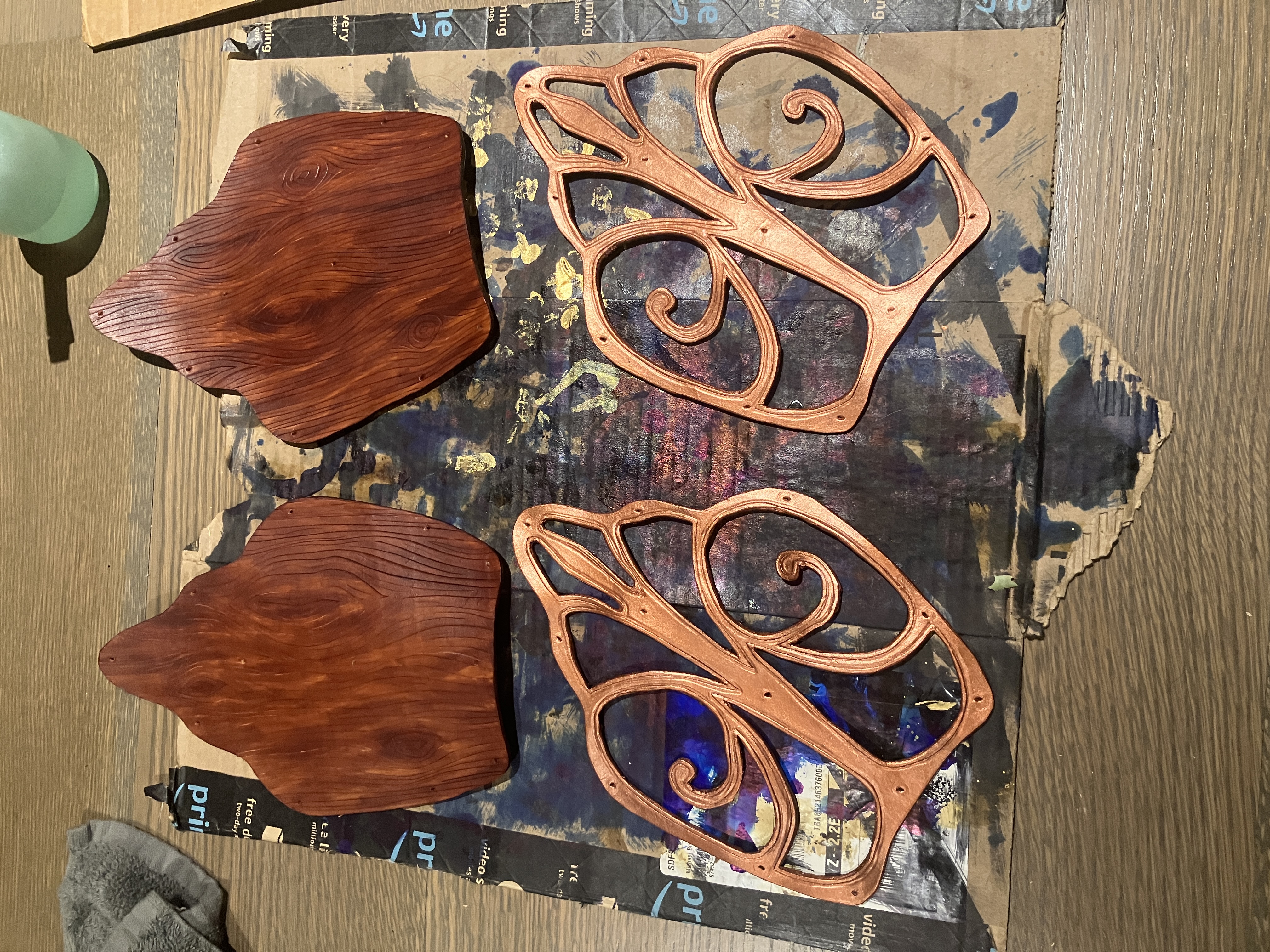 Forest armour component showing edge work and finishing