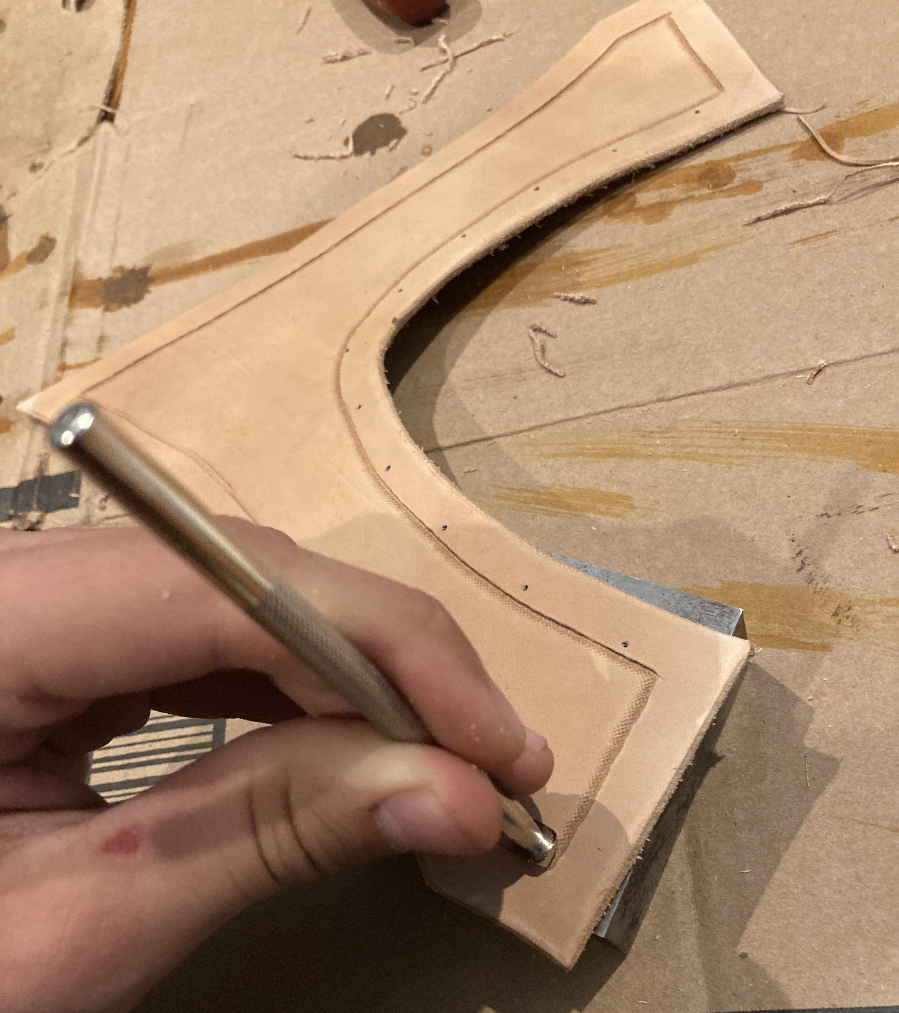 Raw natural leather for Riverglade armour