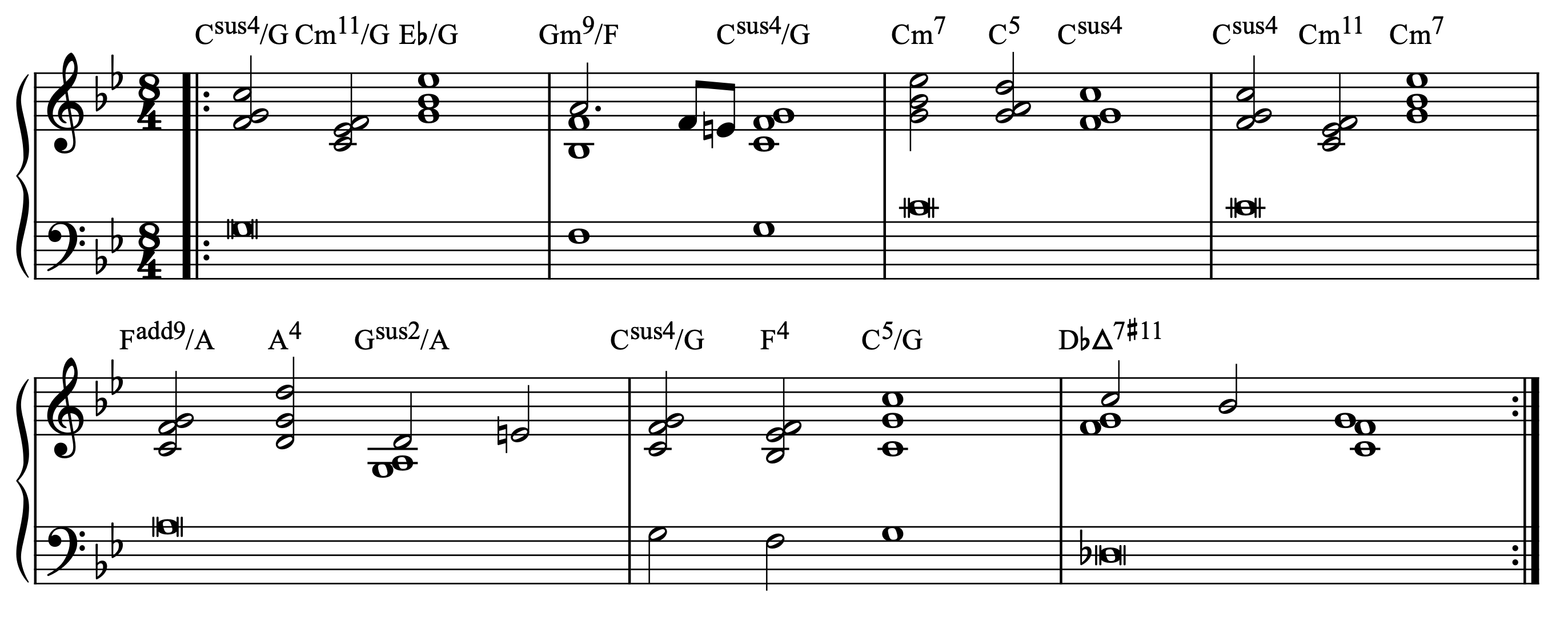 The beginning of 'Sky Islands Main Theme' from The Legend of Zelda: Tears of the Kingdom, transcribed by Matéo Di Martino [2023] and organised by author.